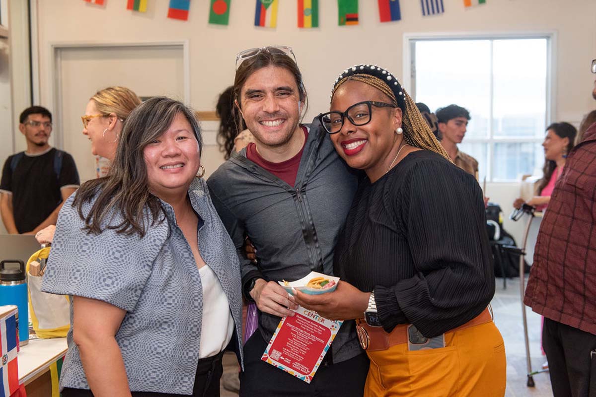 Attendees enjoing the Multicultural Center Grand Opening