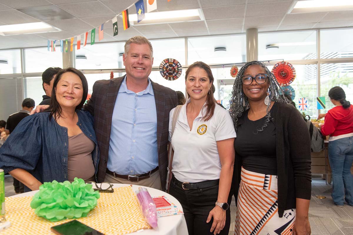 Attendees enjoing the Multicultural Center Grand Opening