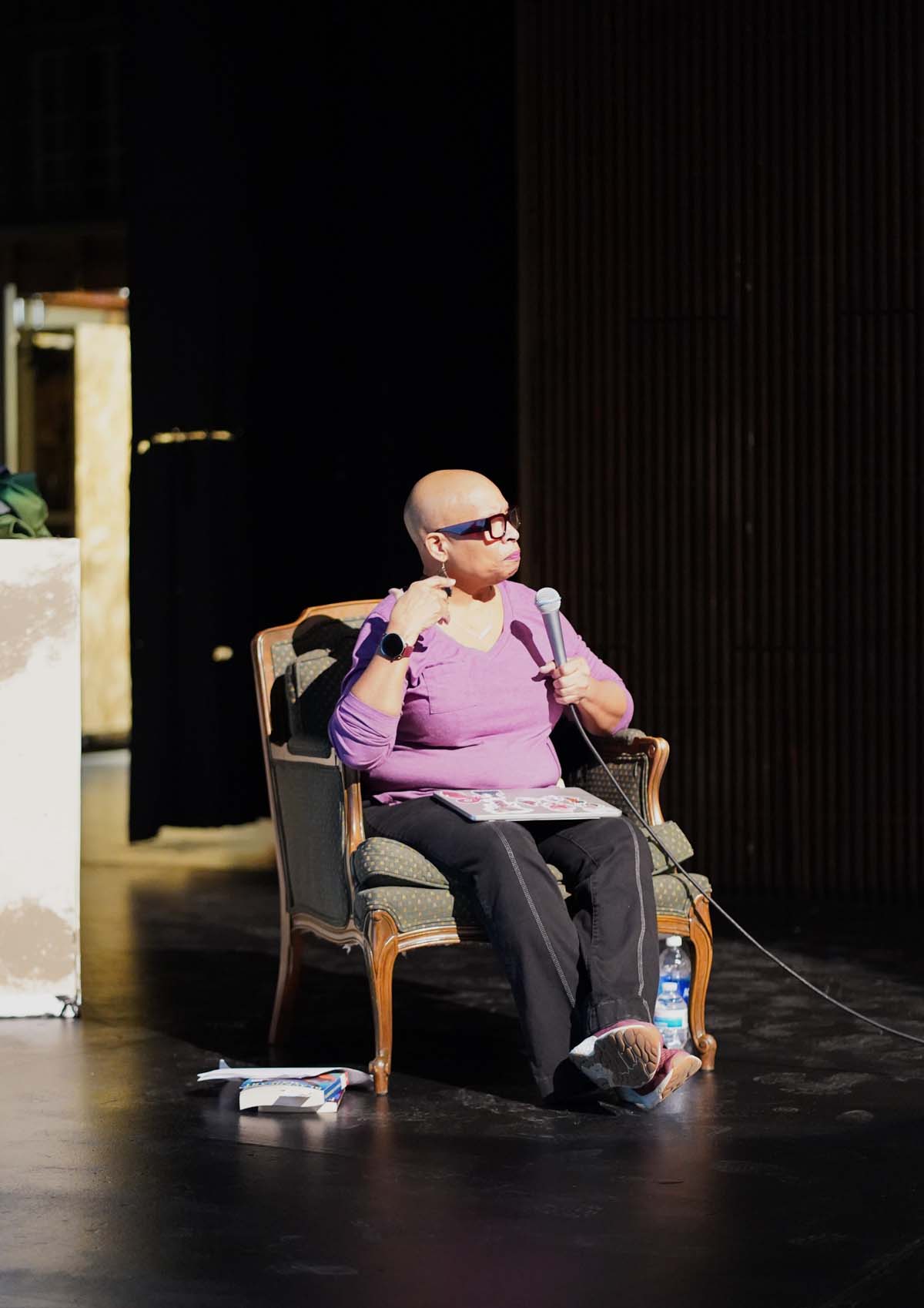 Students, staff & faculty attend event with author, Nalo Hopkinson.