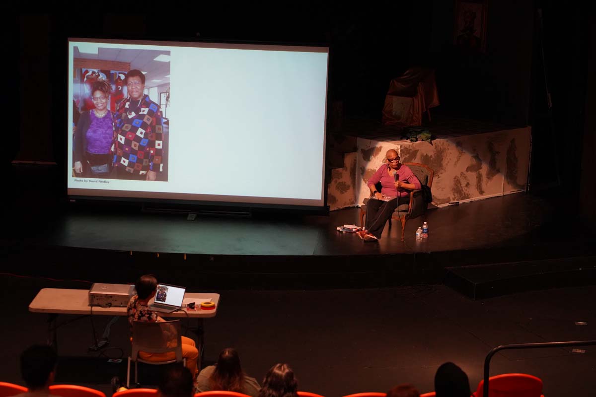 Students, staff & faculty attend event with author, Nalo Hopkinson.