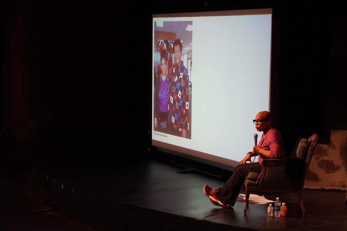 Students, staff & faculty attend event with author, Nalo Hopkinson.