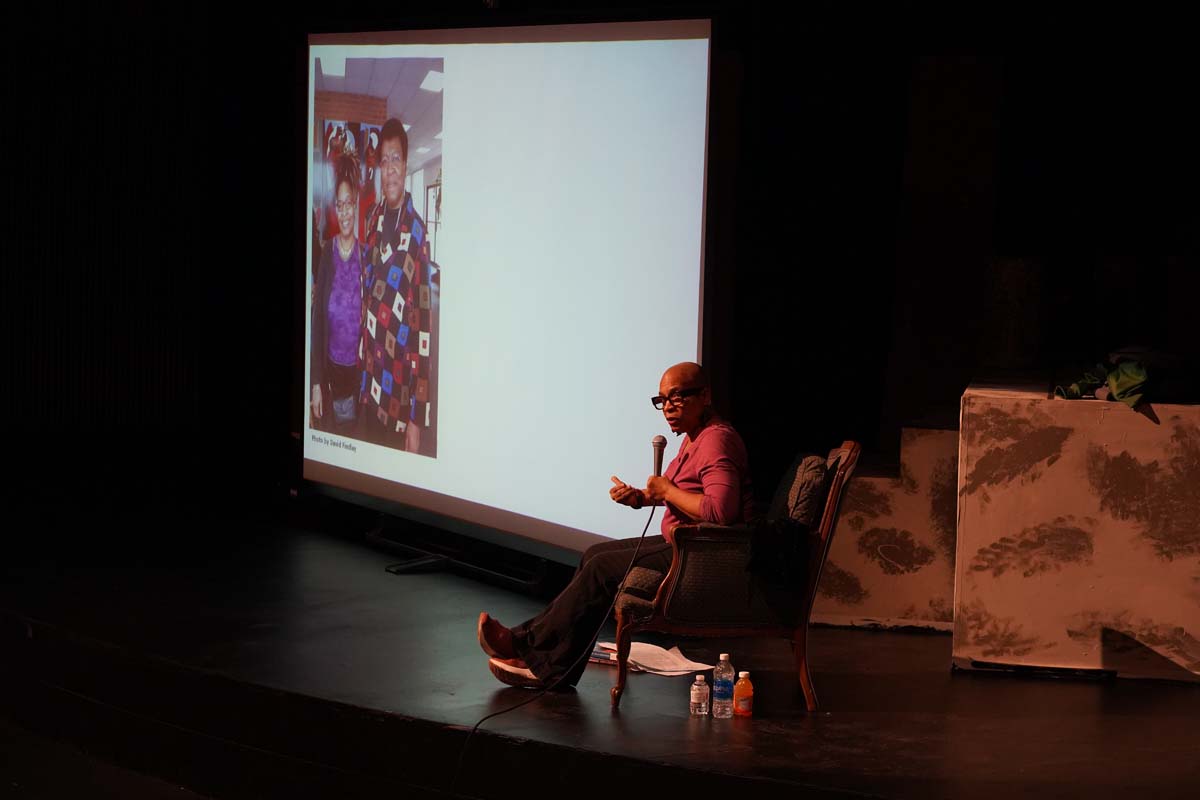 Students, staff & faculty attend event with author, Nalo Hopkinson.