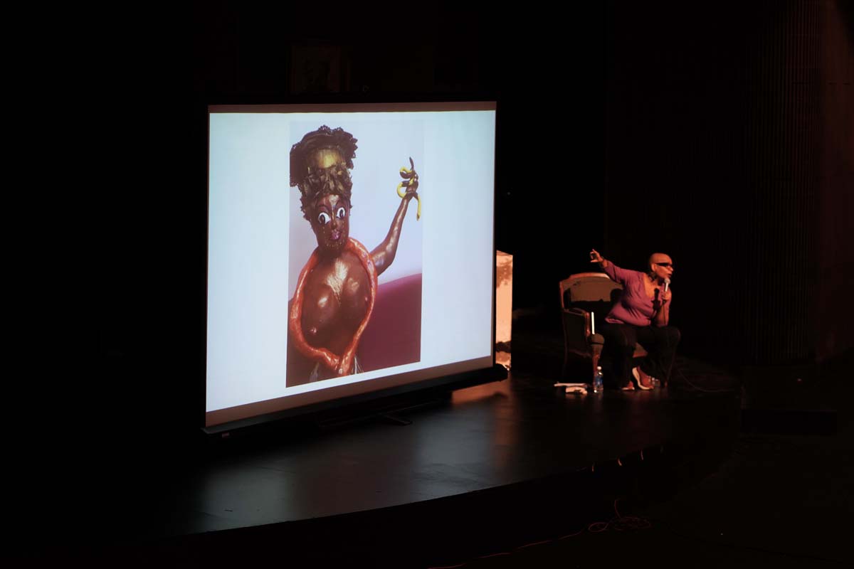 Students, staff & faculty attend event with author, Nalo Hopkinson.