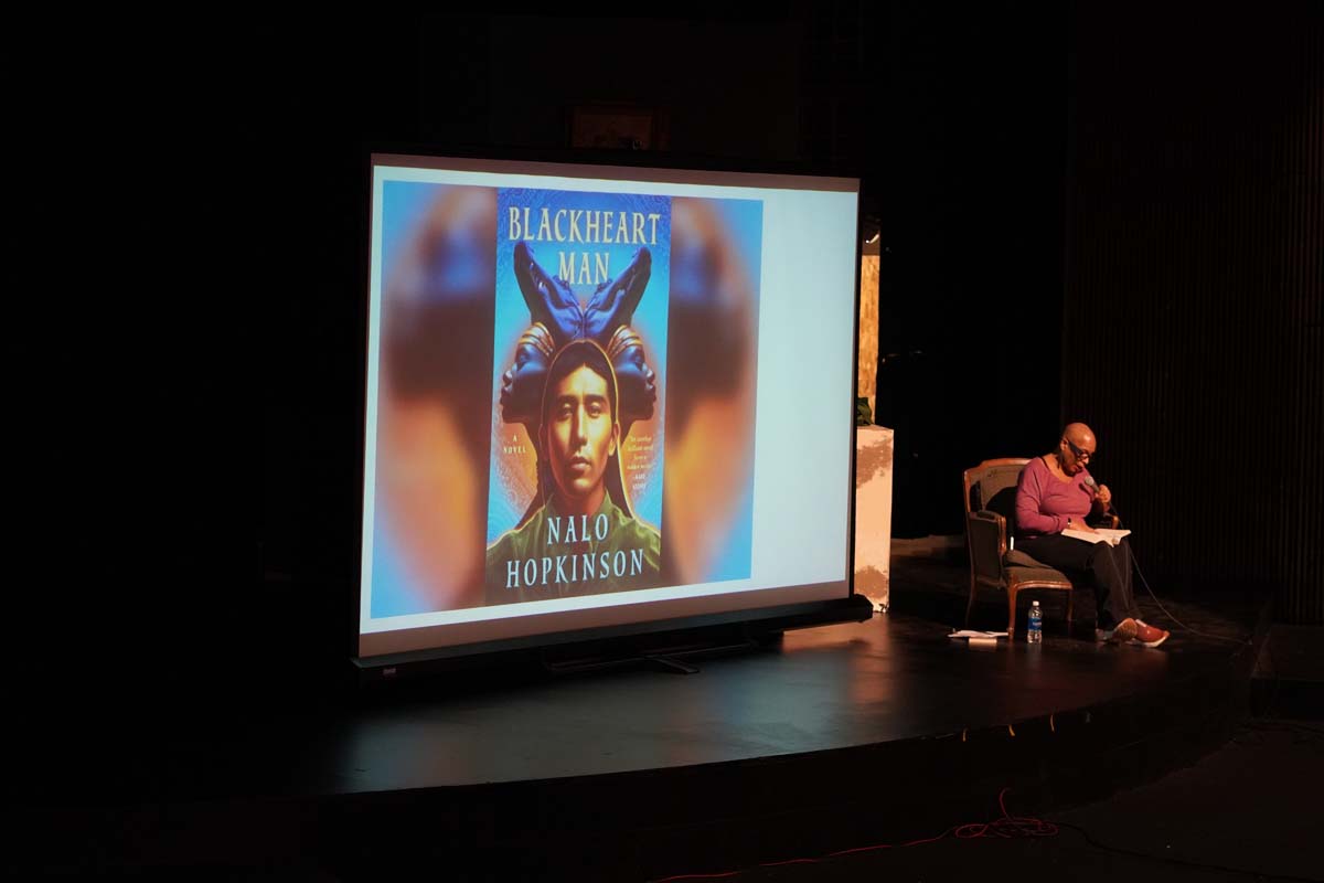 Students, staff & faculty attend event with author, Nalo Hopkinson.