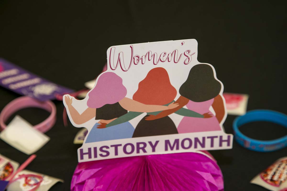 Students, staff and faculty attend Women's History Month Kickoff Celebration at CHC.