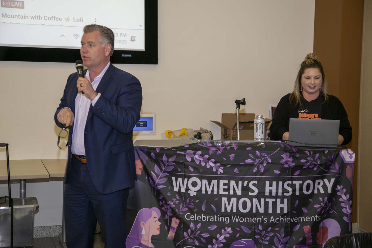 Students, staff and faculty attend Women's History Month Kickoff Celebration at CHC.