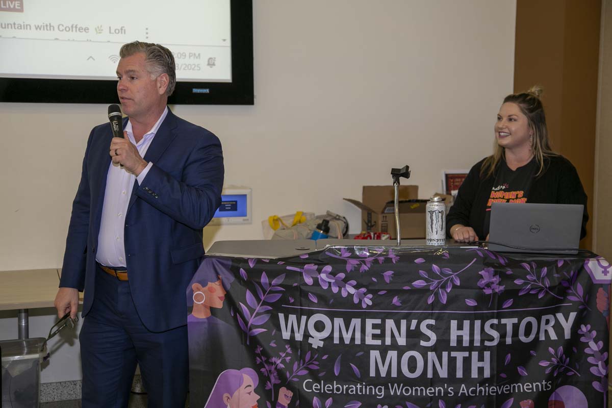 Students, staff and faculty attend Women's History Month Kickoff Celebration at CHC.