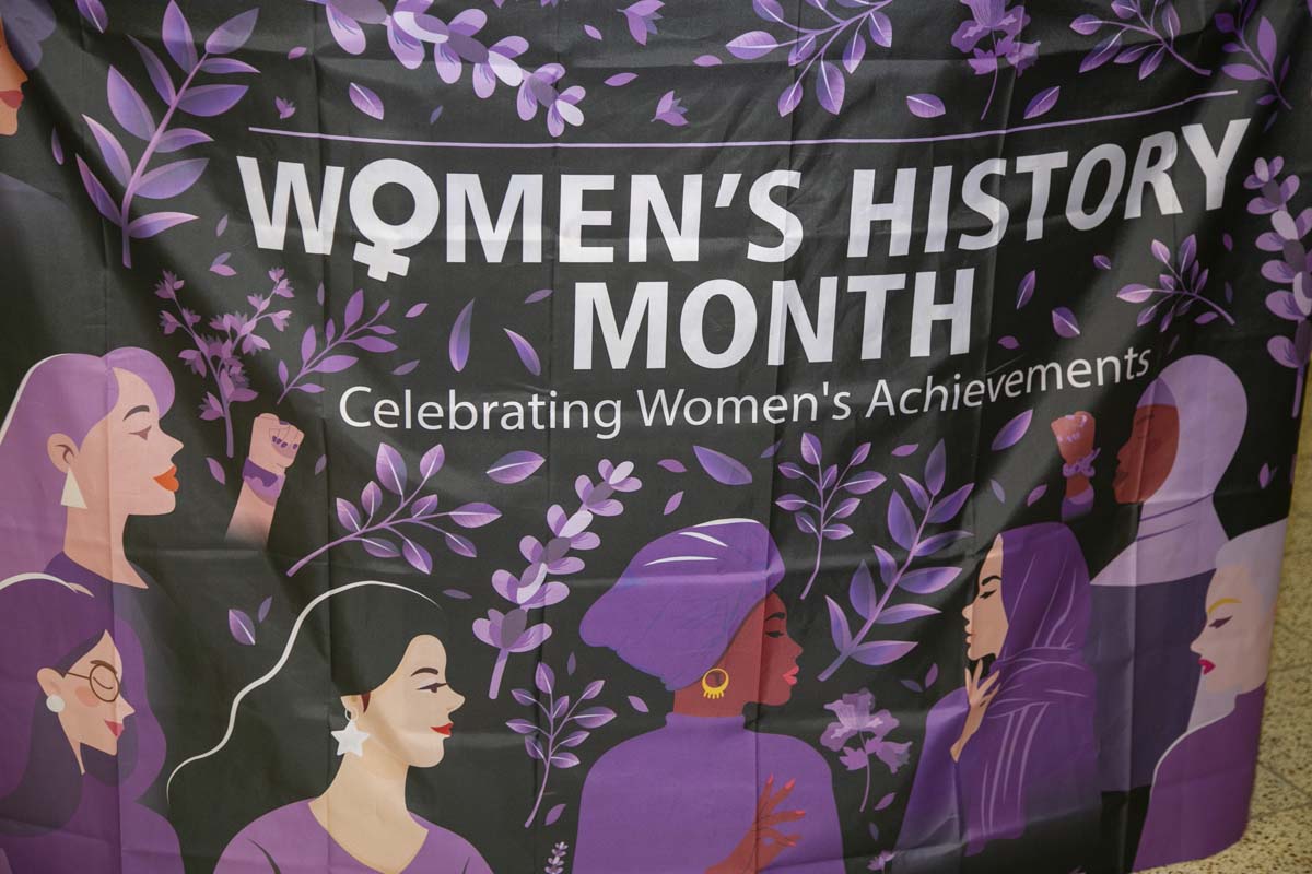 Students, staff and faculty attend Women's History Month Kickoff Celebration at CHC.