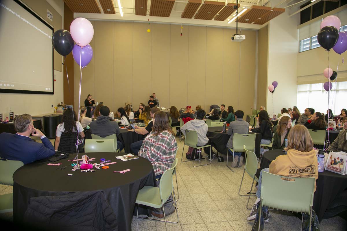 Students, staff and faculty attend Women's History Month Kickoff Celebration at CHC.