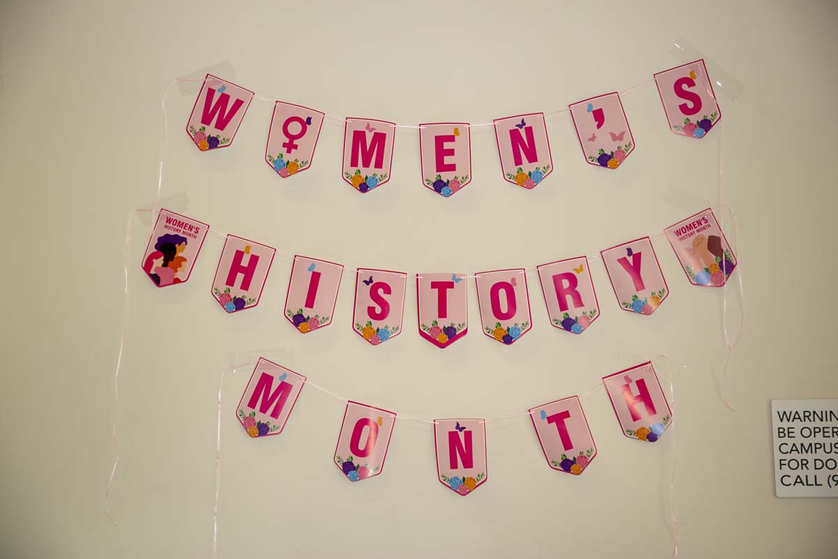 Students, staff and faculty attend Women's History Month Kickoff Celebration at CHC.