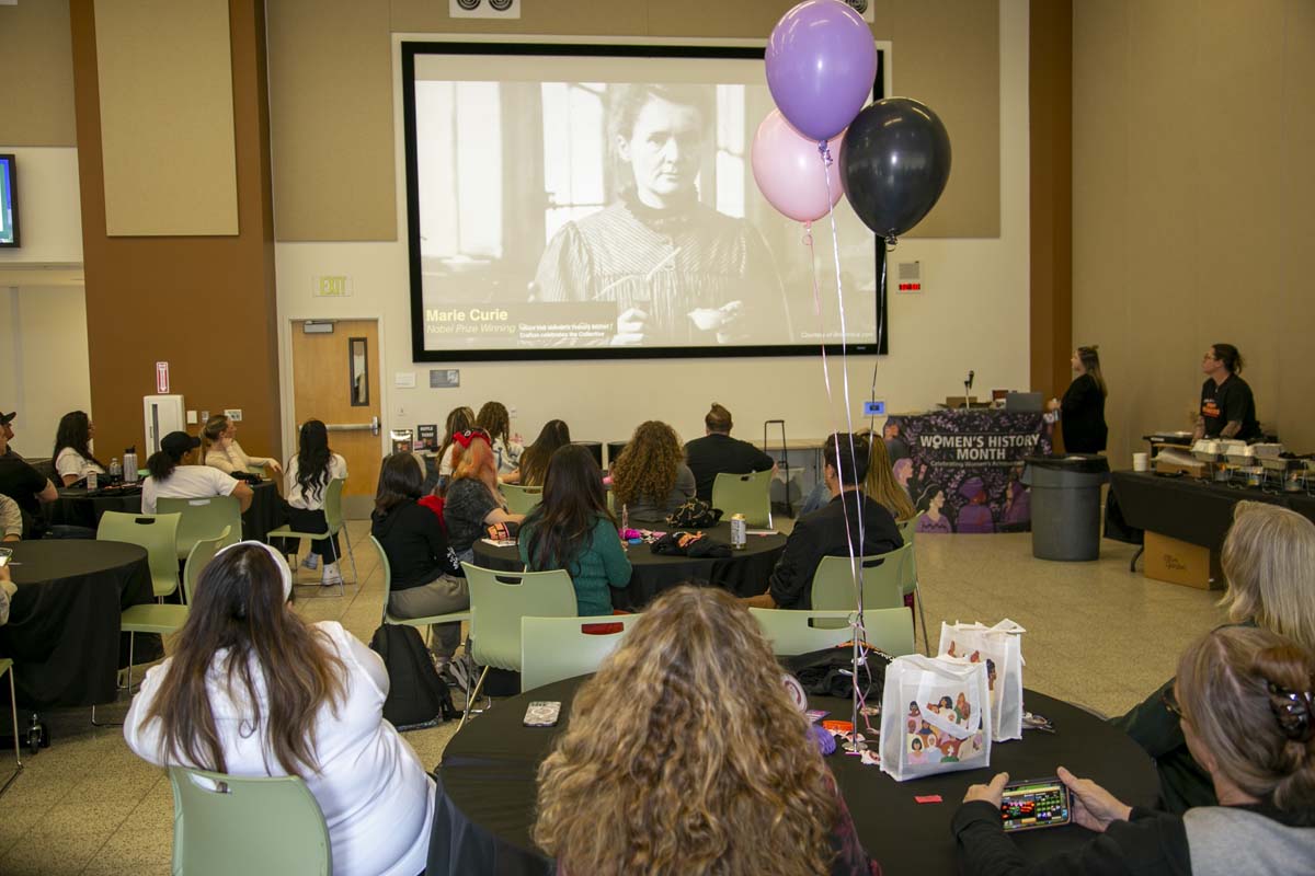 Students, staff and faculty attend Women's History Month Kickoff Celebration at CHC.