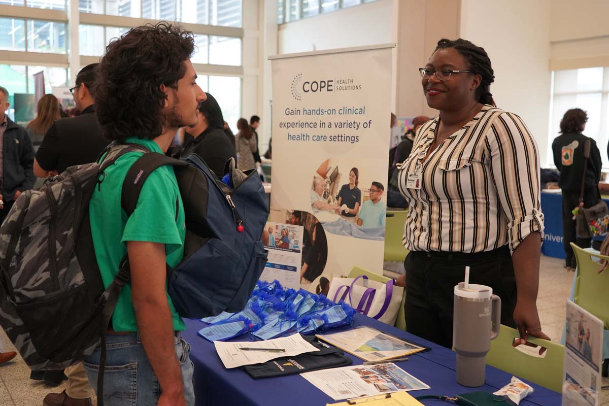 Students attend a STEM Transfer and Career Fair at CHC.