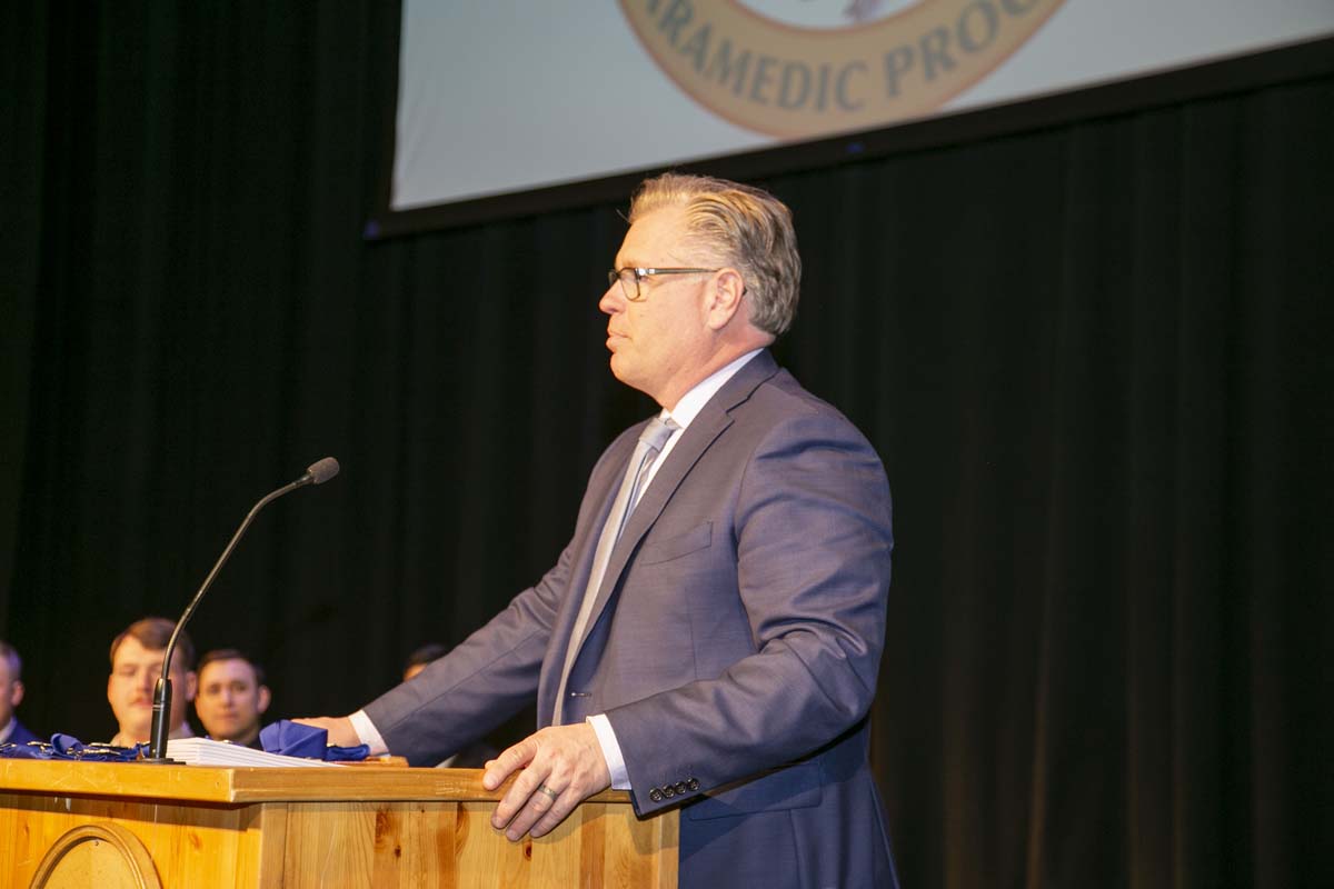 People enjoying EMT graduation