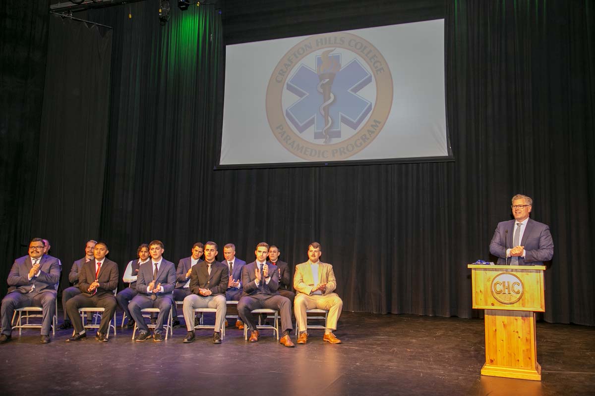 People enjoying EMT graduation