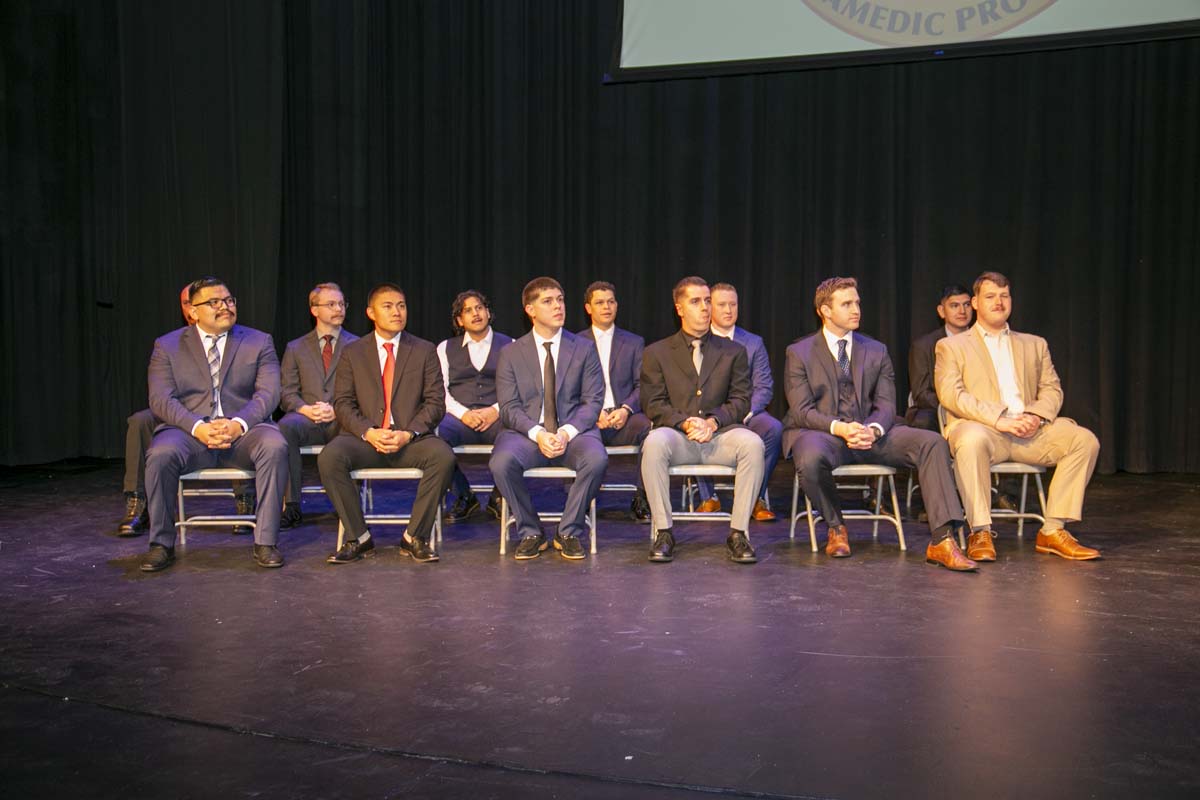 People enjoying EMT graduation