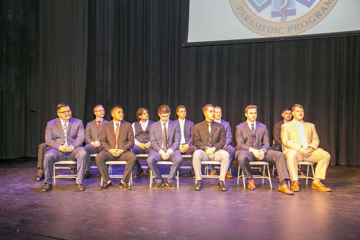 People enjoying EMT graduation
