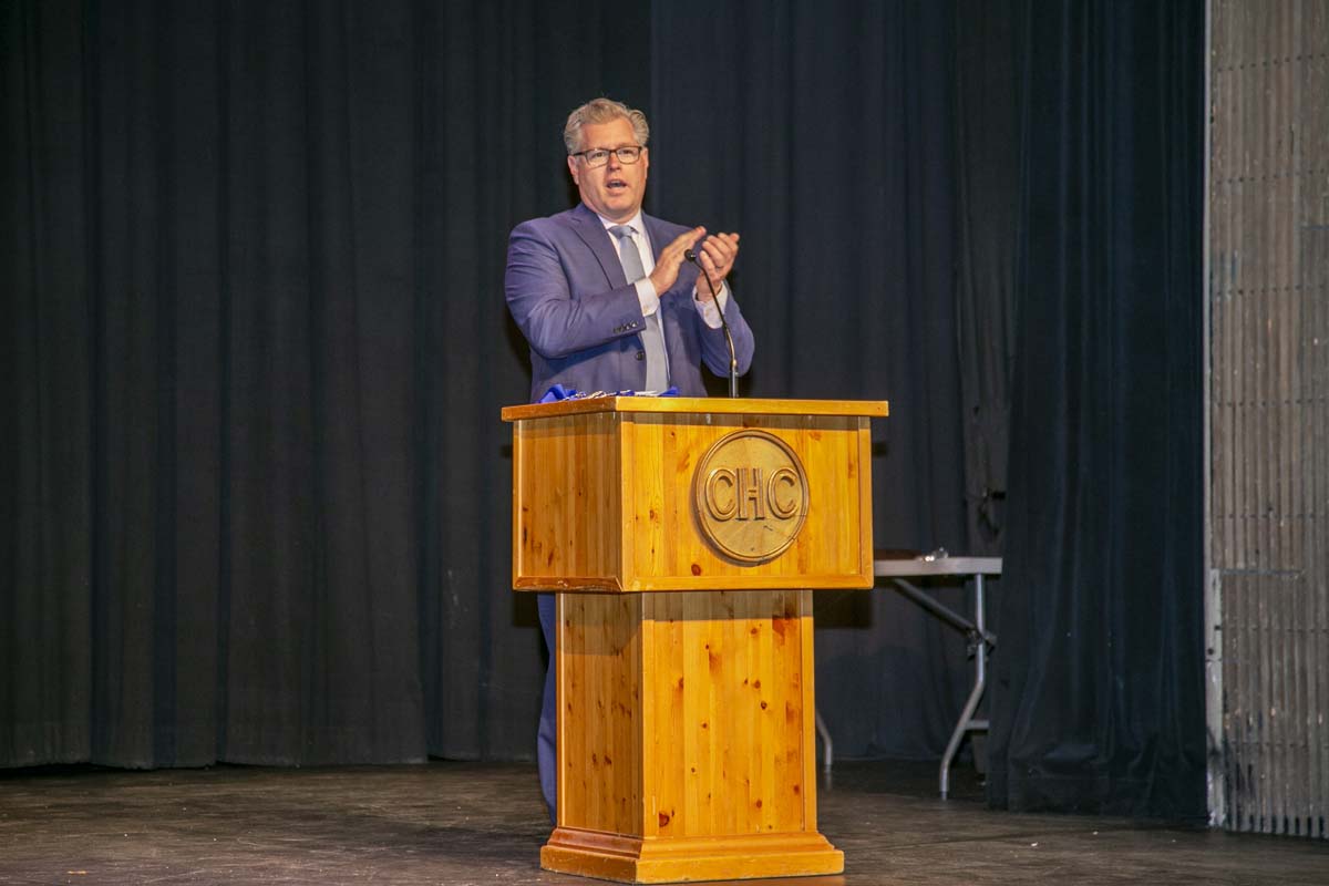 People enjoying EMT graduation