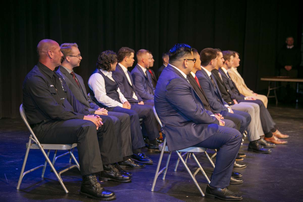 People enjoying EMT graduation