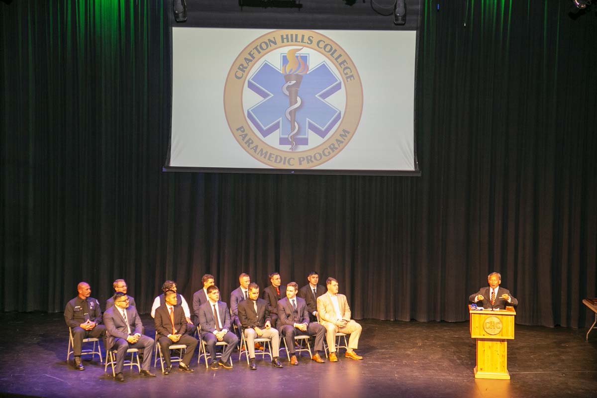 People enjoying EMT graduation