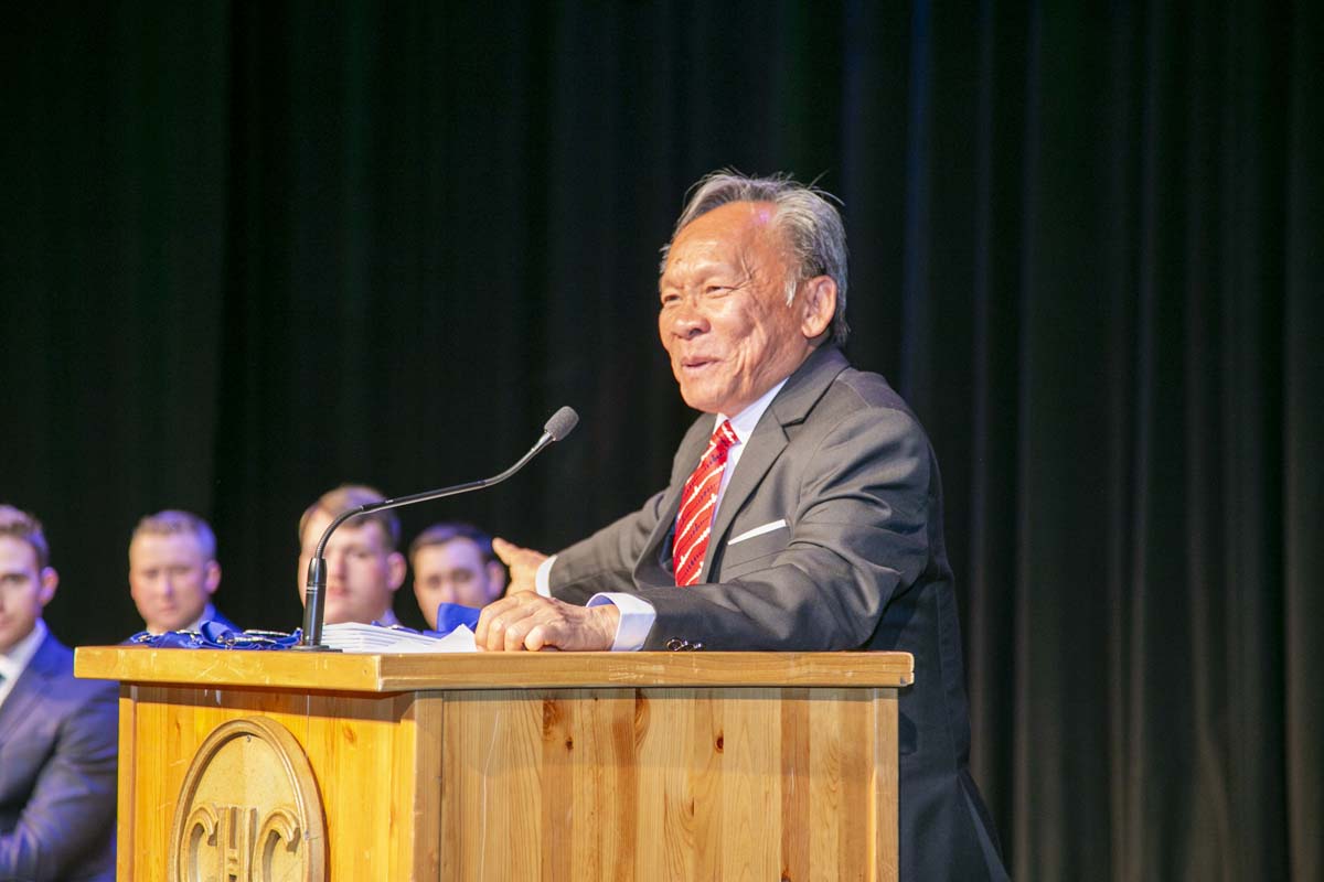 People enjoying EMT graduation