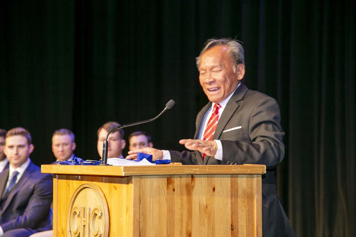 People enjoying EMT graduation