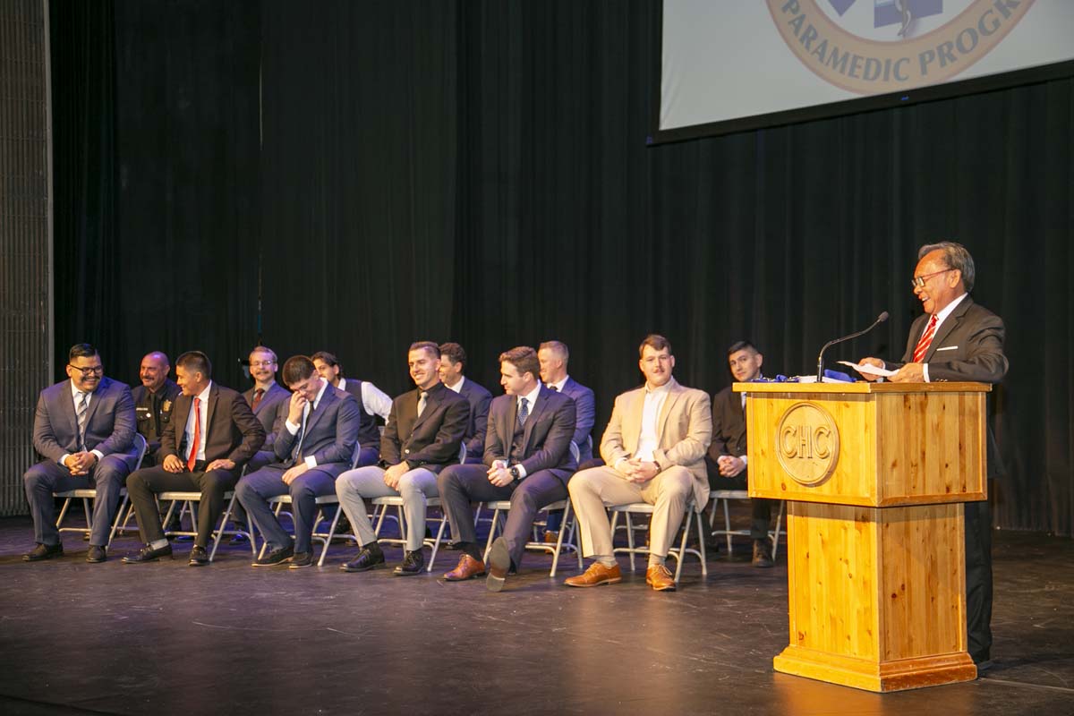 People enjoying EMT graduation