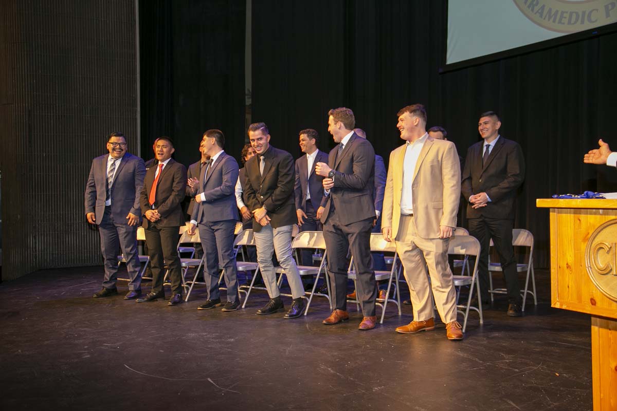 People enjoying EMT graduation