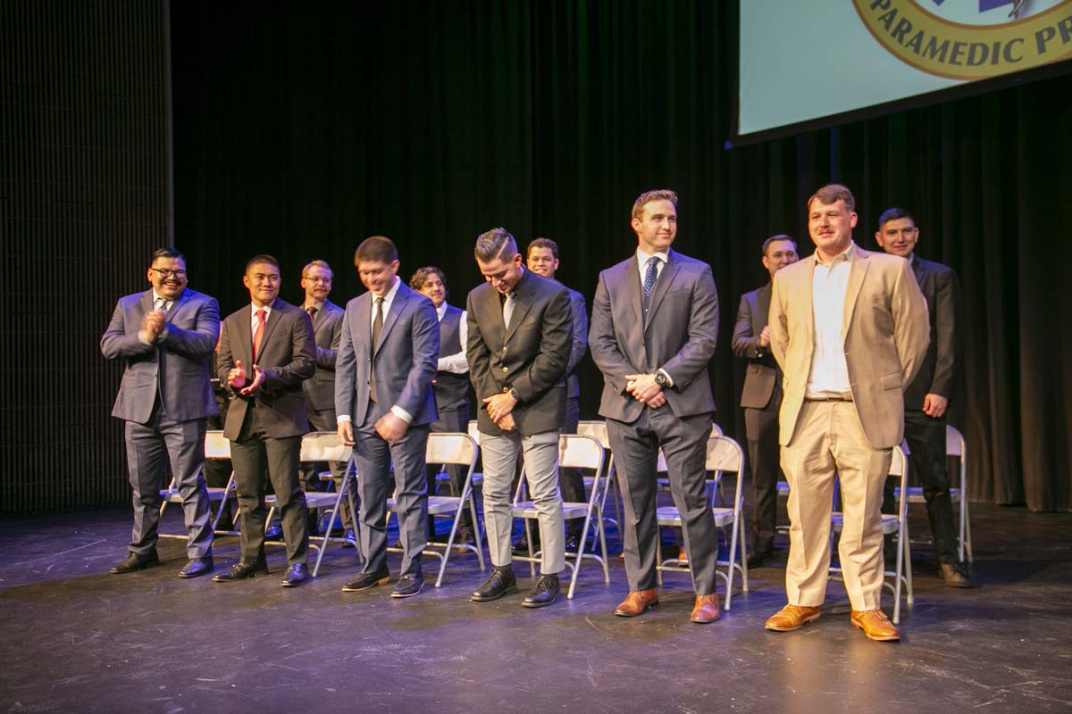 People enjoying EMT graduation