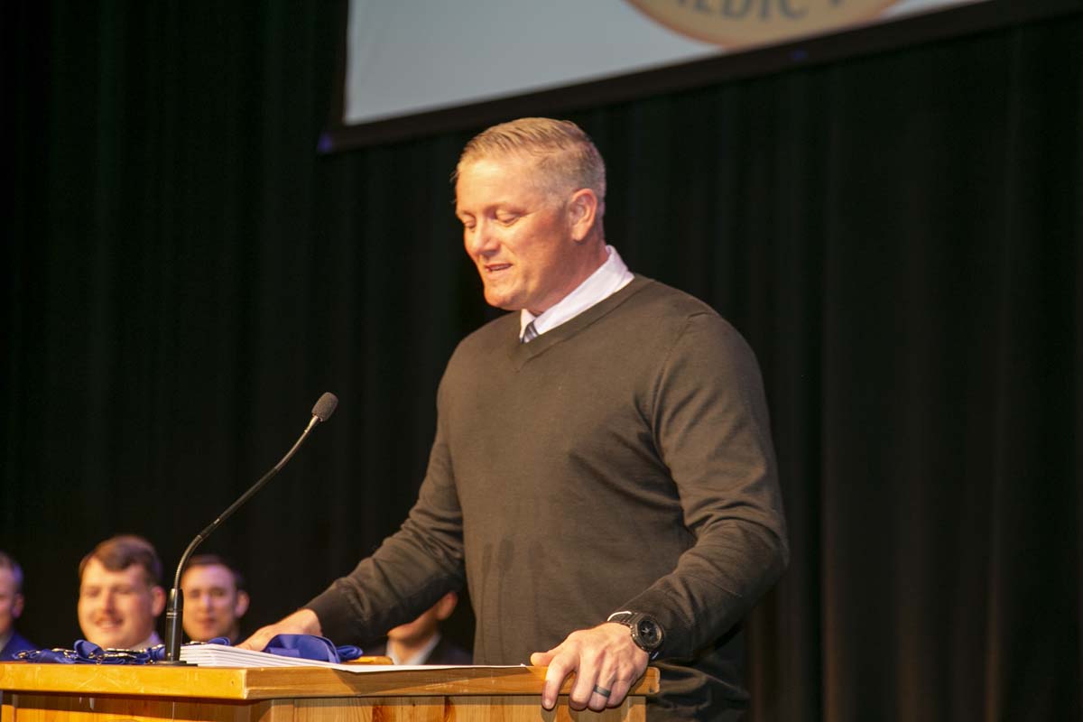 People enjoying EMT graduation