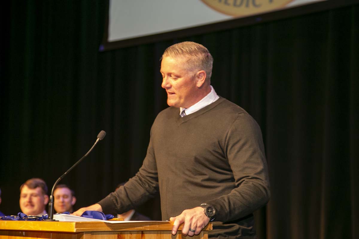 People enjoying EMT graduation