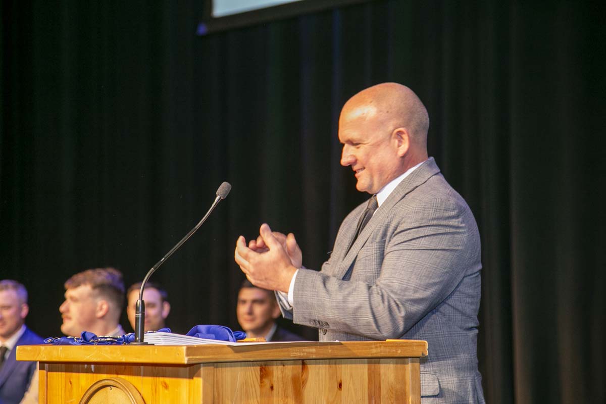 People enjoying EMT graduation