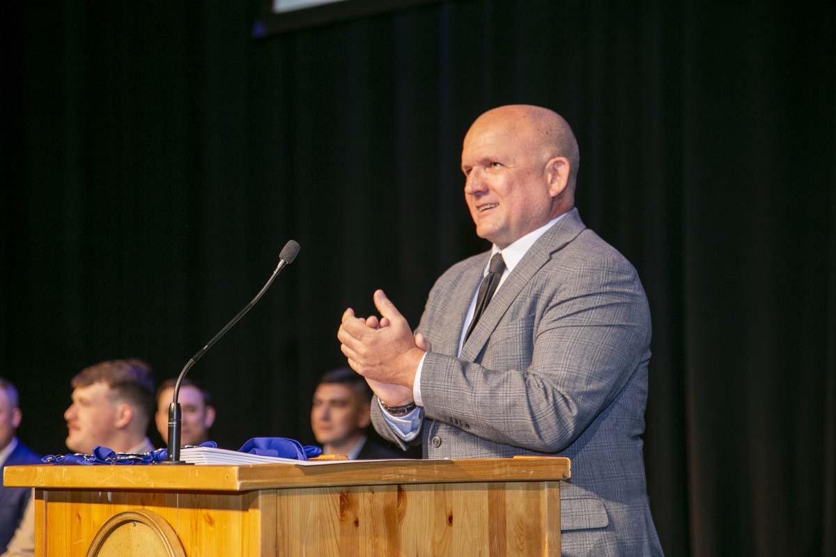 People enjoying EMT graduation