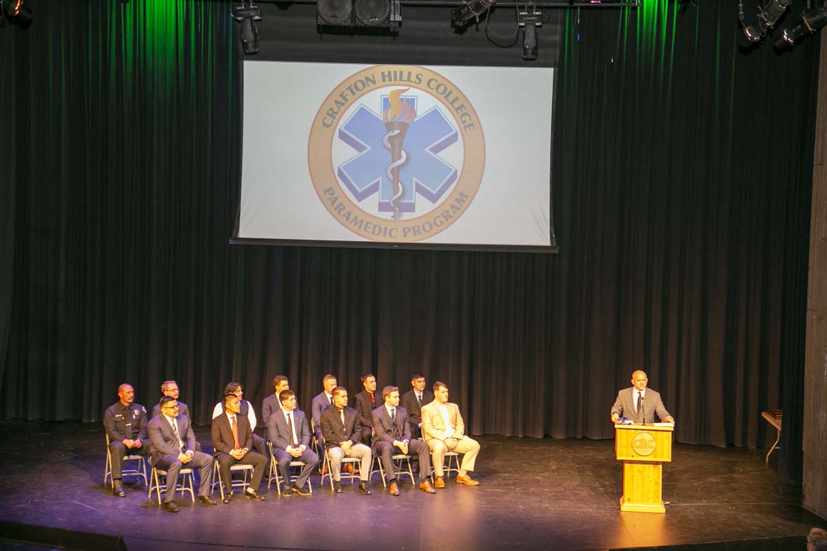 People enjoying EMT graduation