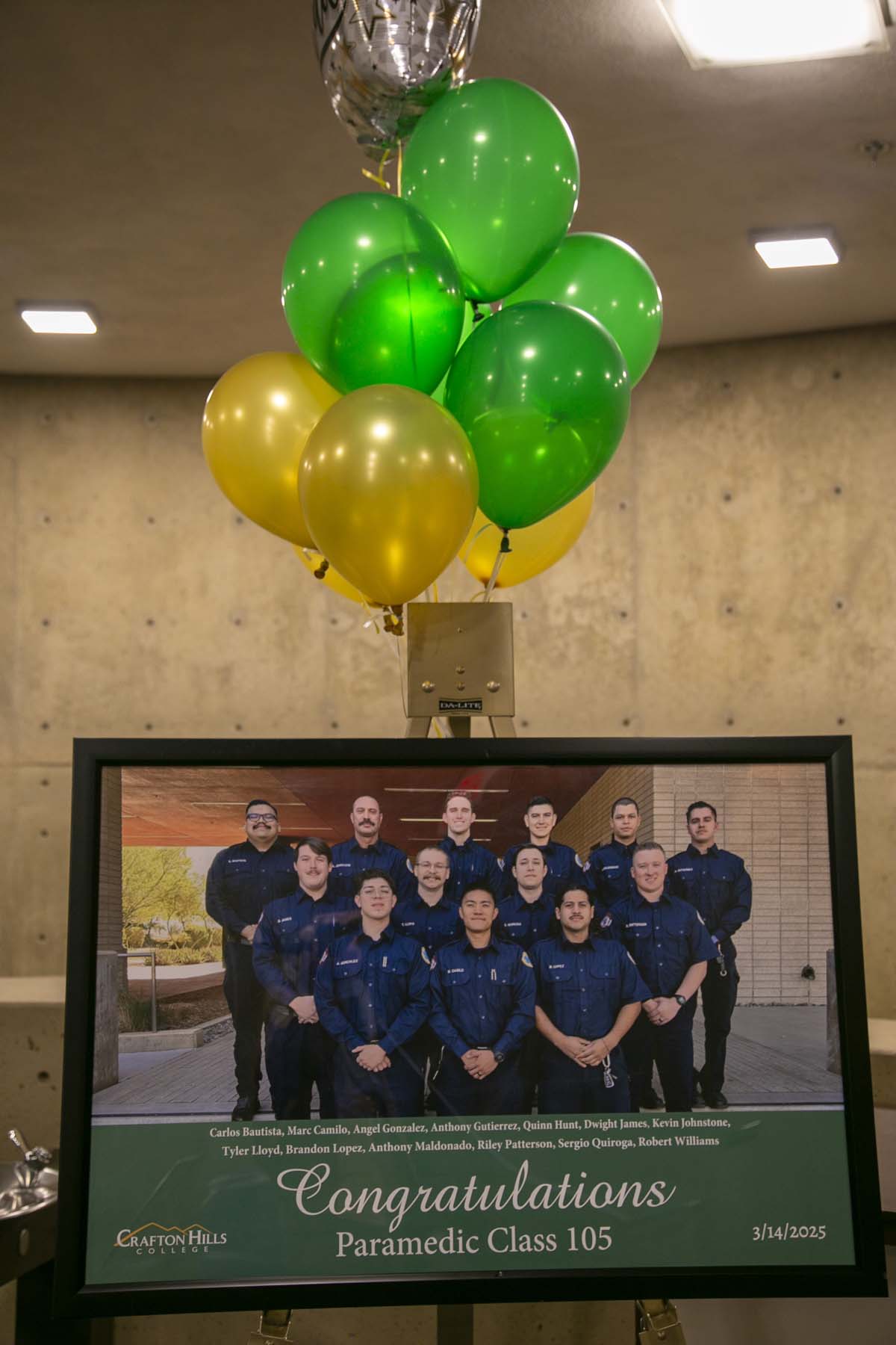 People enjoying EMT graduation