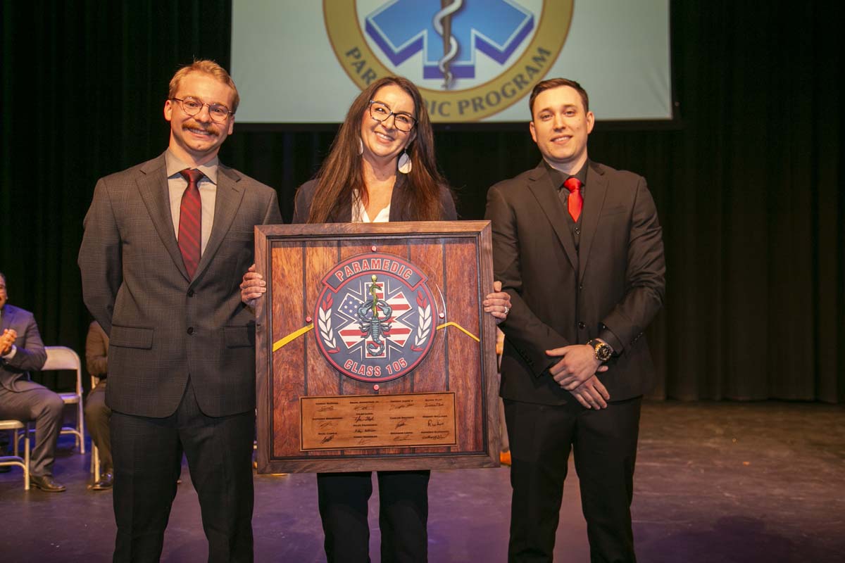 People enjoying EMT graduation