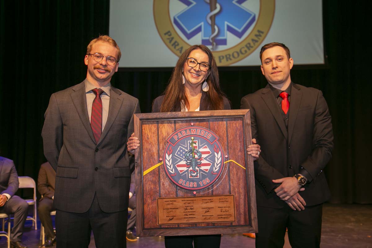 People enjoying EMT graduation