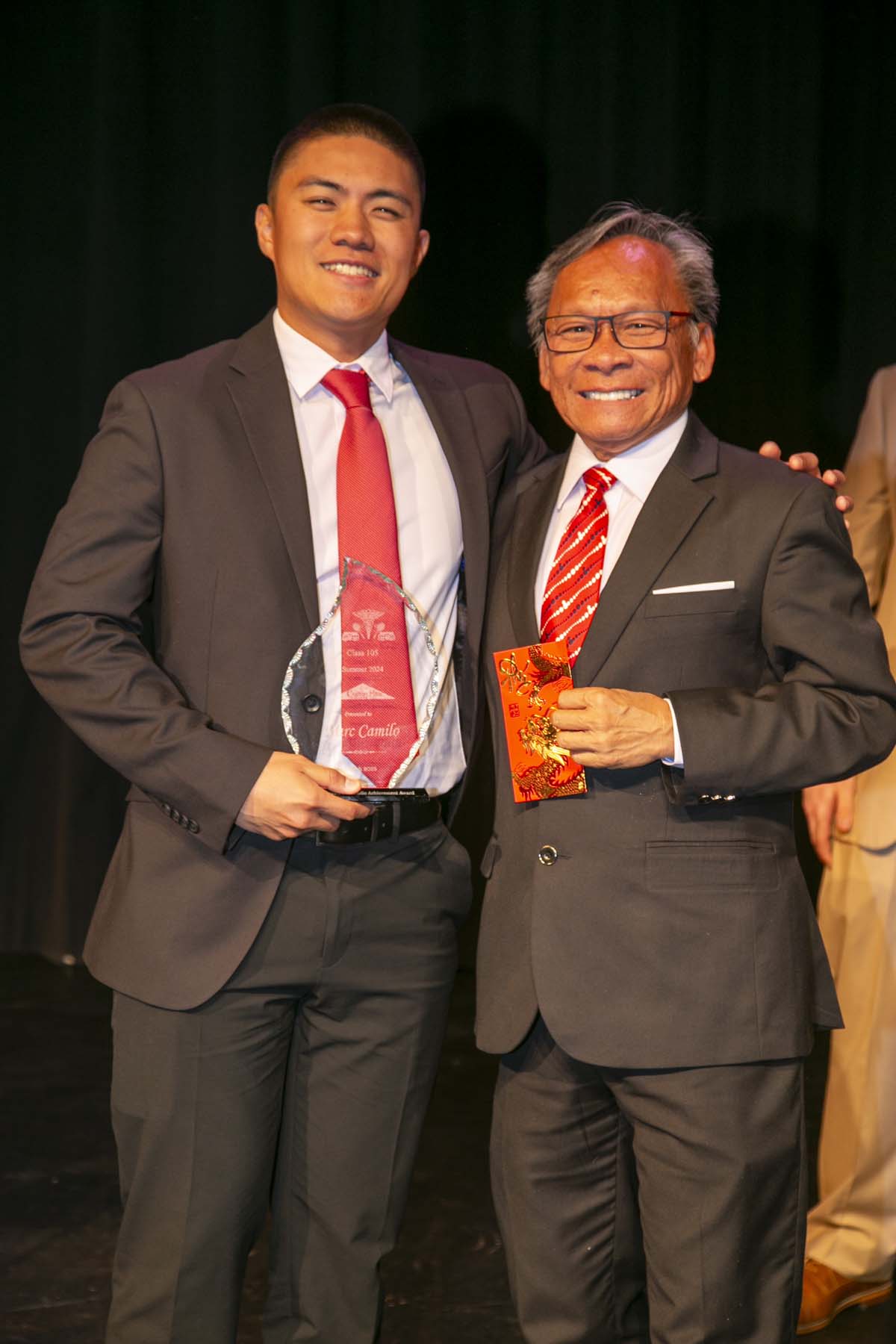 People enjoying EMT graduation