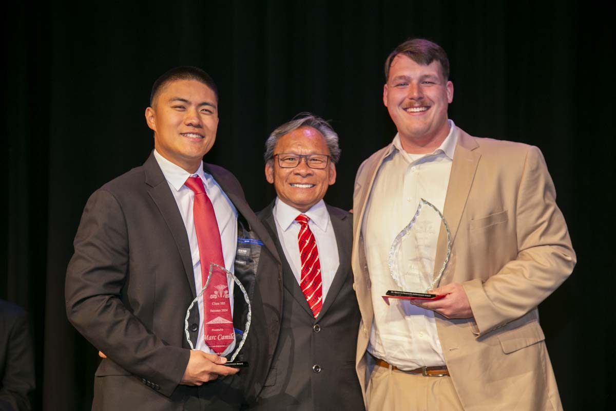 People enjoying EMT graduation