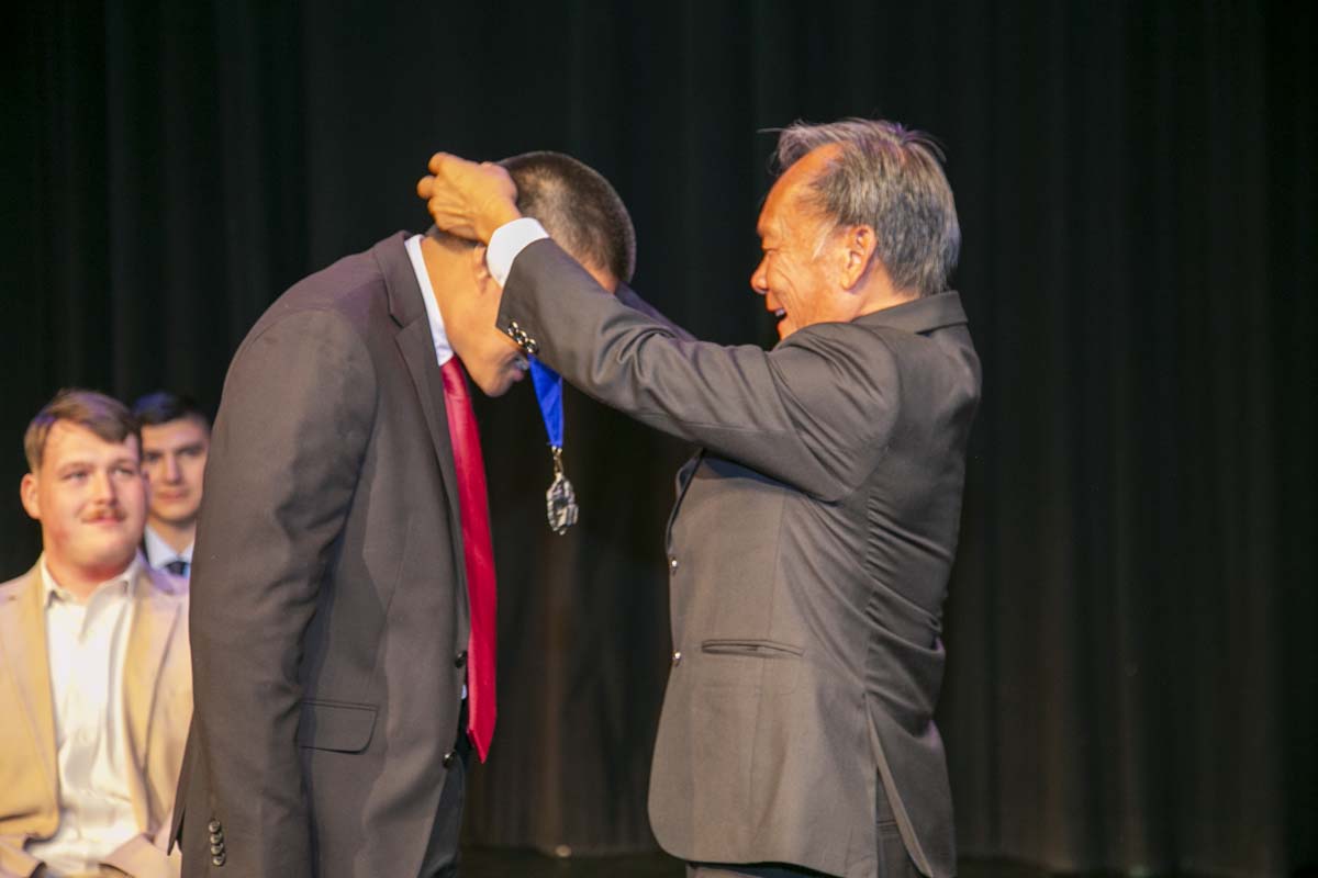 People enjoying EMT graduation