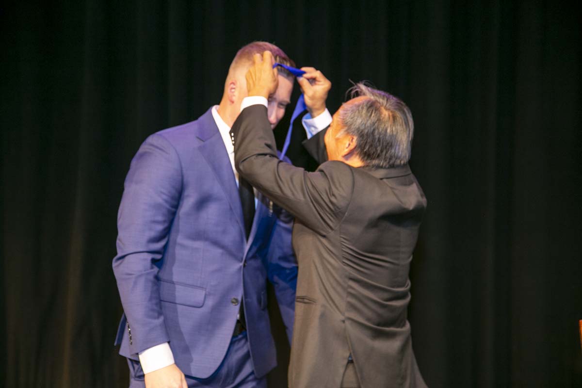 People enjoying EMT graduation