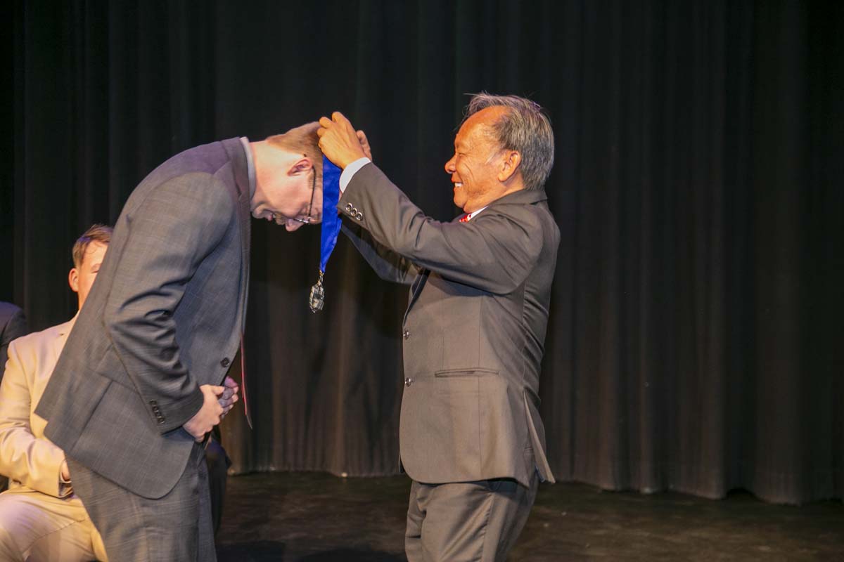 People enjoying EMT graduation