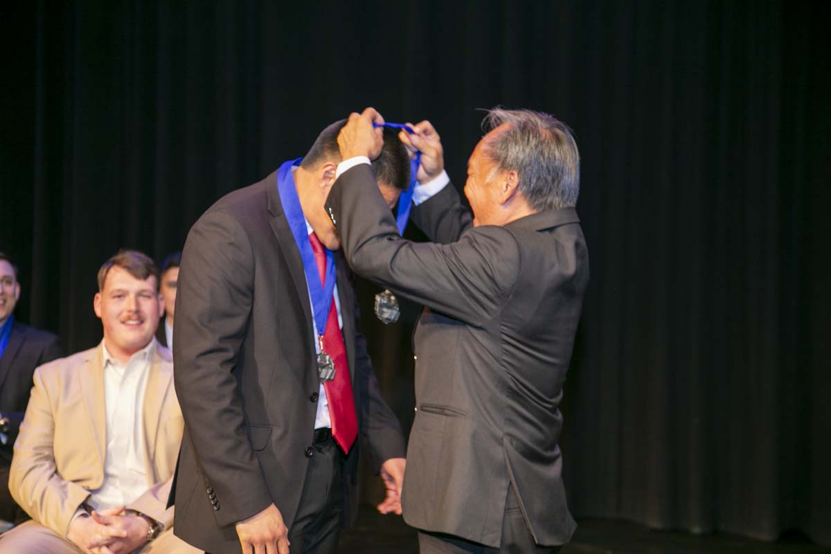People enjoying EMT graduation