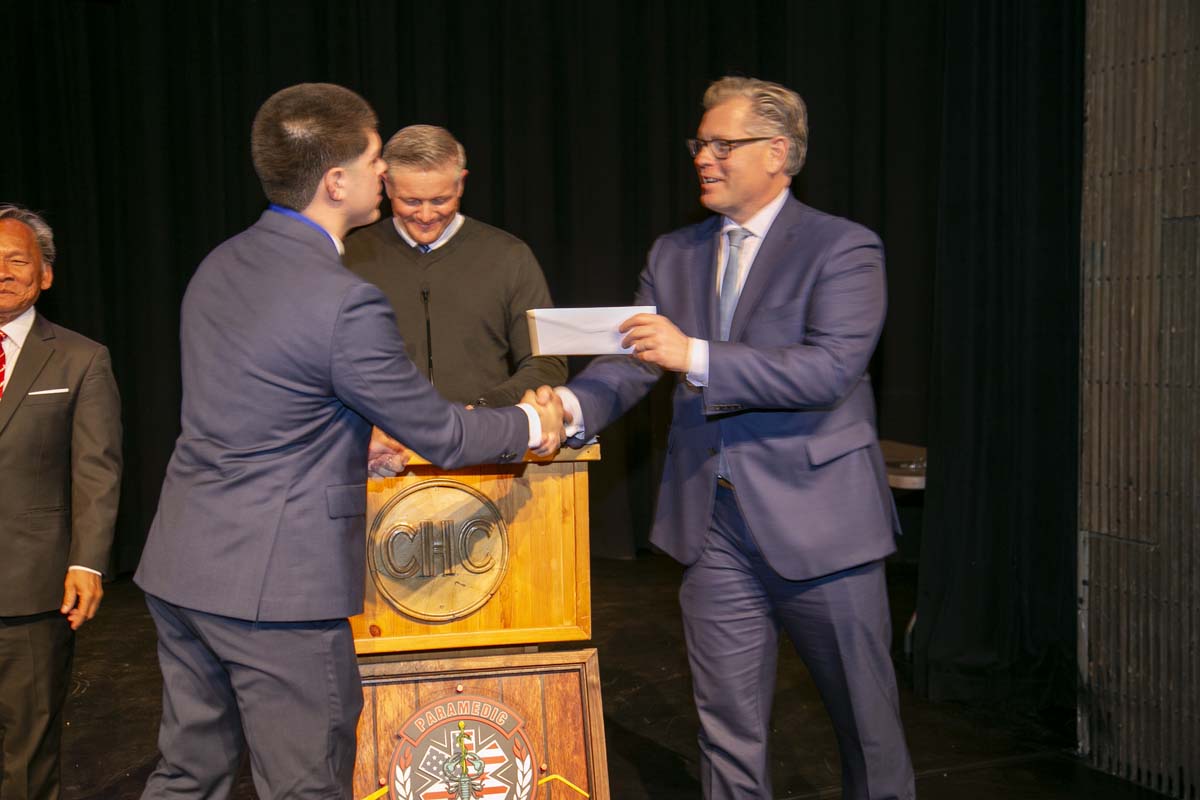 People enjoying EMT graduation