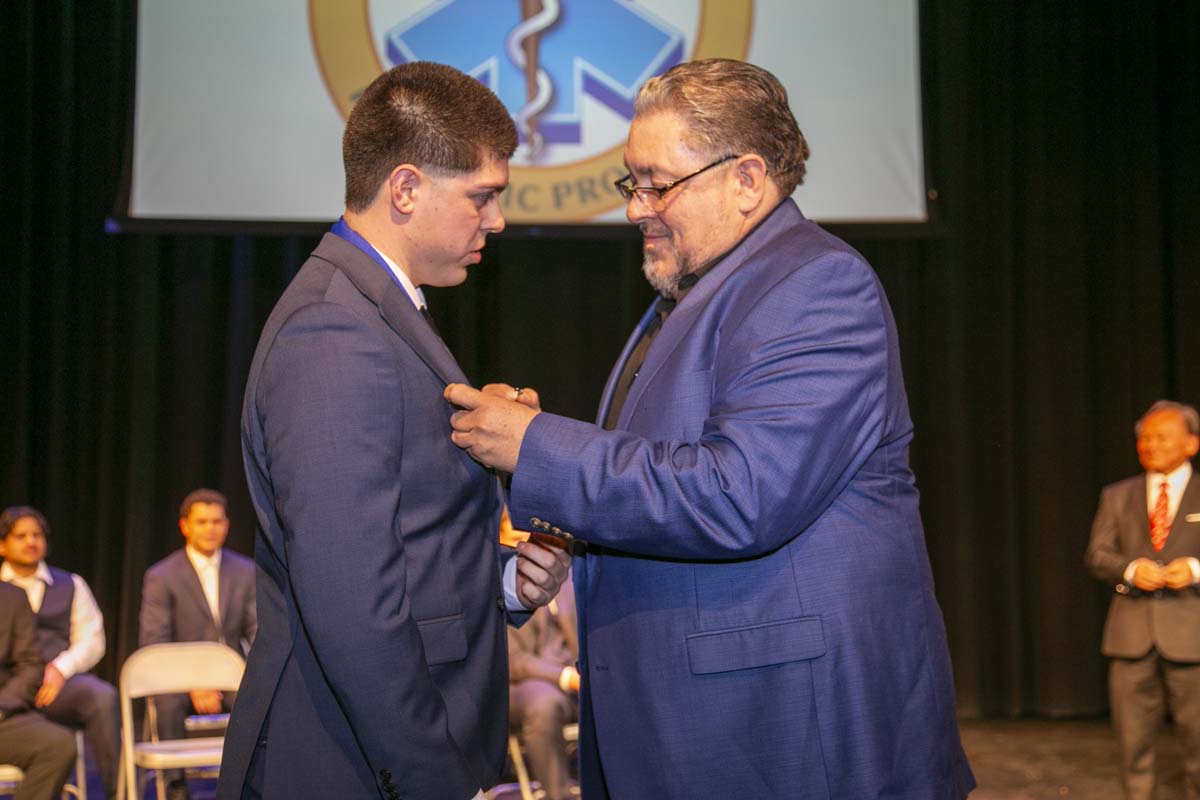 People enjoying EMT graduation