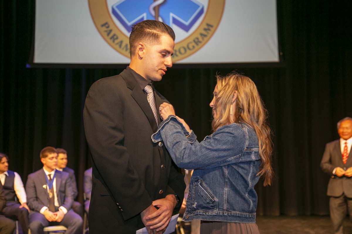 People enjoying EMT graduation