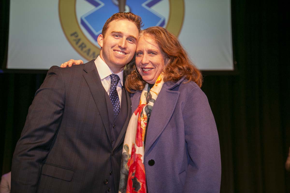People enjoying EMT graduation