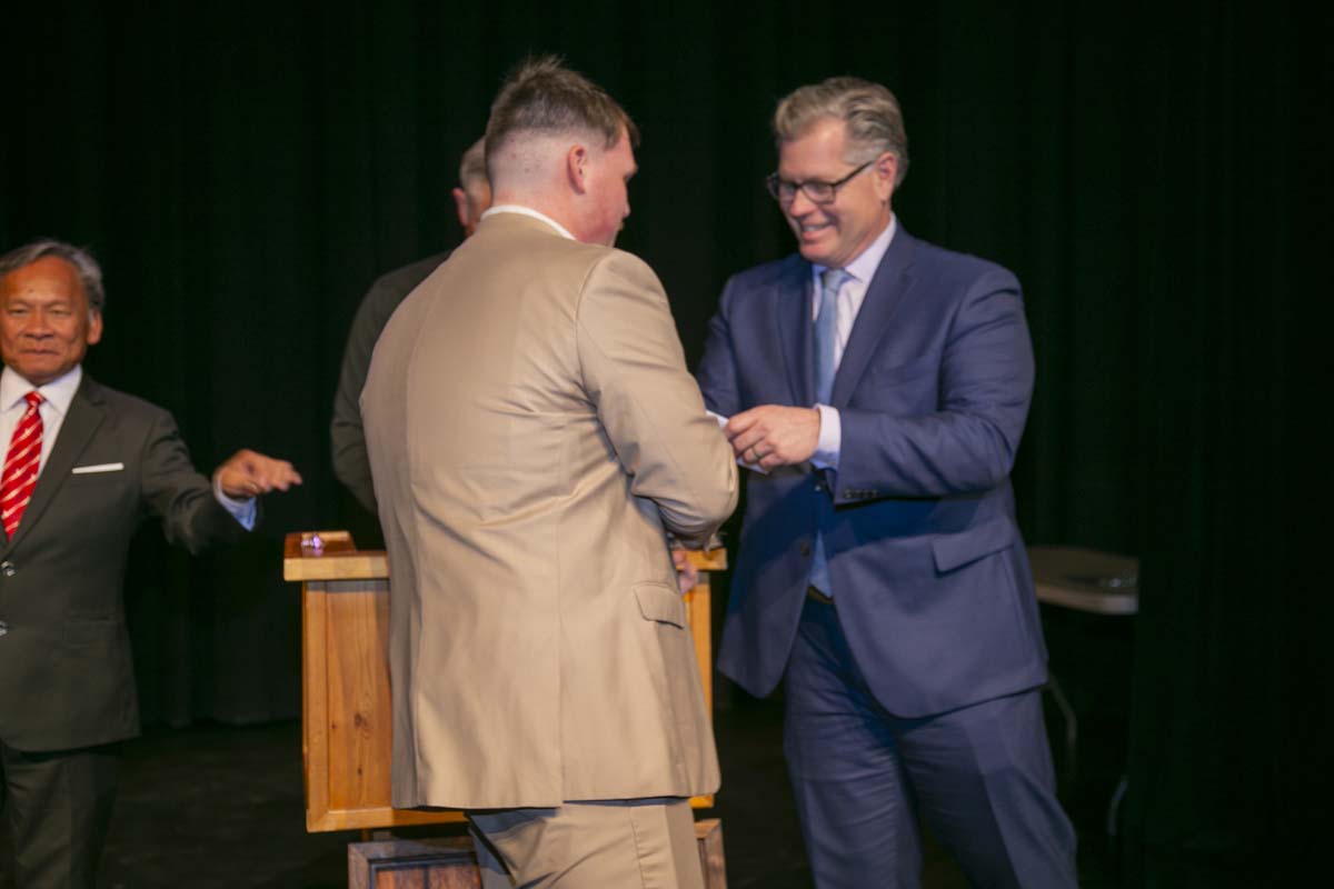 People enjoying EMT graduation