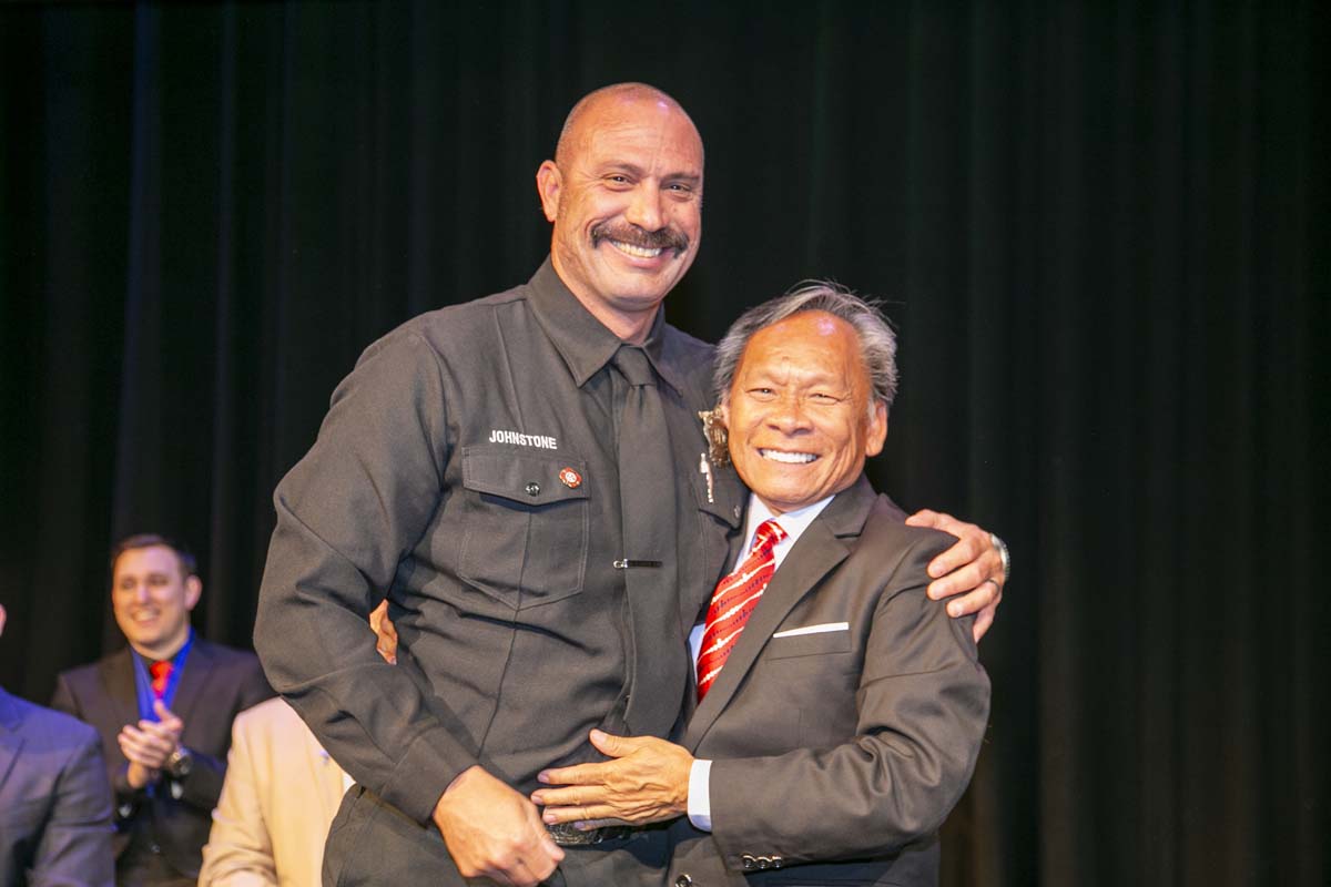 People enjoying EMT graduation