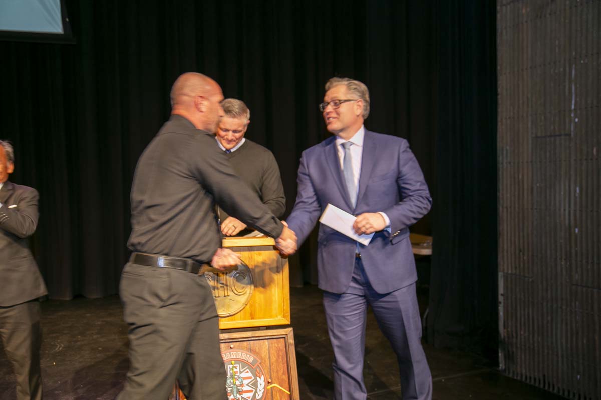 People enjoying EMT graduation