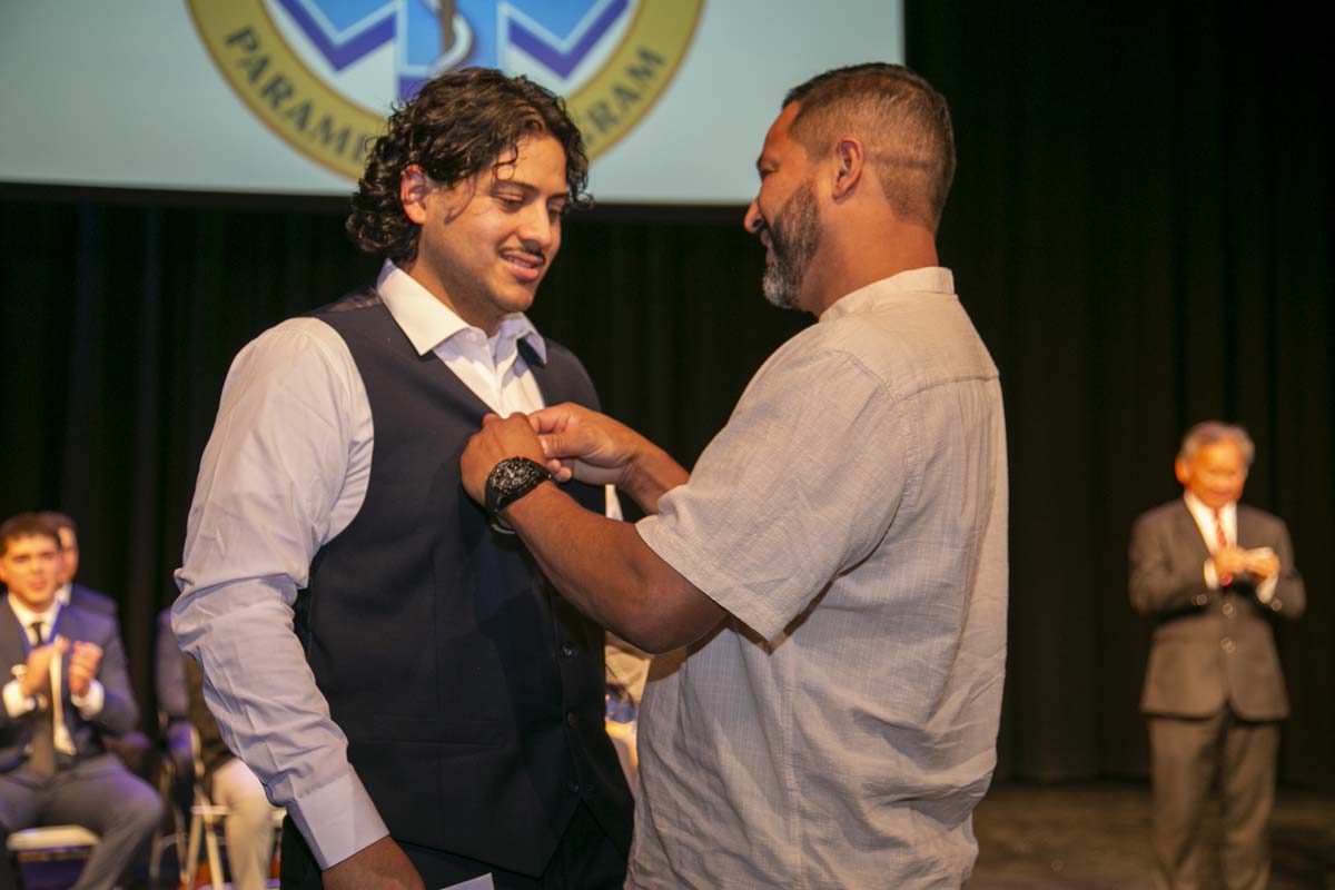 People enjoying EMT graduation